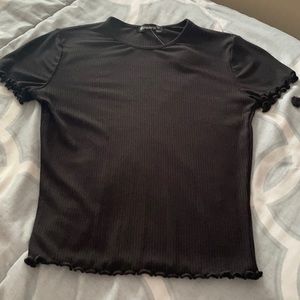 Plain Black Crop top